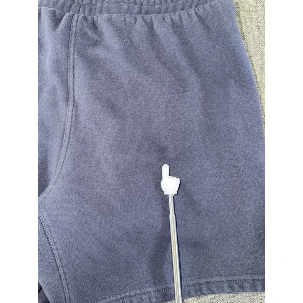 Fabletics Men's Navy Fleece Athletic Shorts Size M Zip Pocket Drawstring